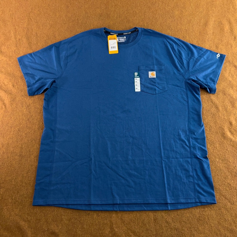 Carhartt Mens 2XL Blue Force Relaxed Fit Pocket T-Shirt TK6652 NWT